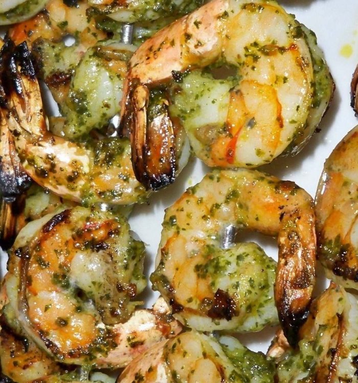 Γαρίδες με σκόρδο, άνηθο, λεμόνι και μυζήθρα